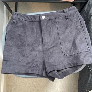 A&F Black Suede Shorts